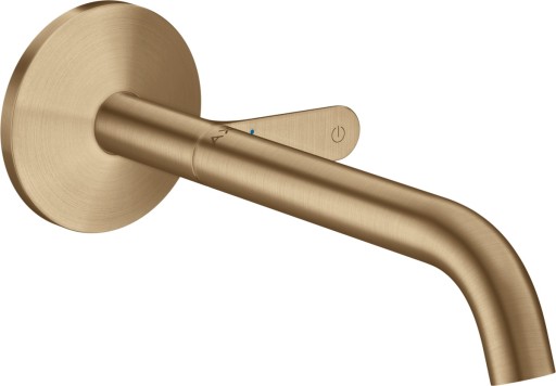 Baterie lavoar Hansgrohe Axor ONE Select cu pipa 220mm montaj incastrat necesita corp ingropat bronz periat