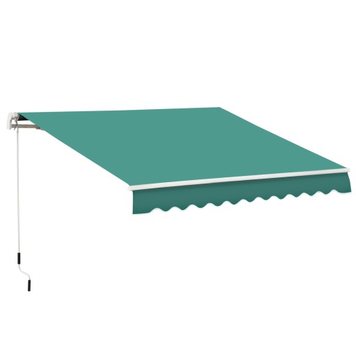 Outsunny Perdea Parasole Rulou de Perete Impermeabil, Verde inchis, 3x2.5m | Aosom Romania