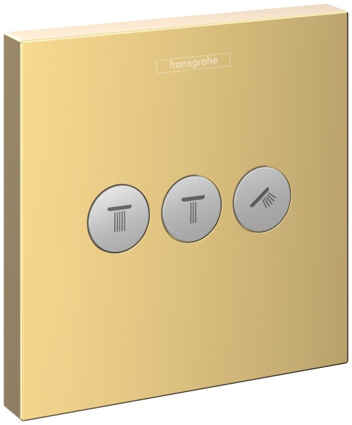 Divertor Hansgrohe Shower Select pentru 3 consumatori necesita corp ingropat gold optic lustruit