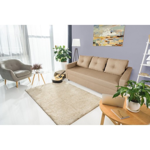 Canapea Extensibila Firenze Lux Cappuccino 218x85x85 cm + lada de depozitare,