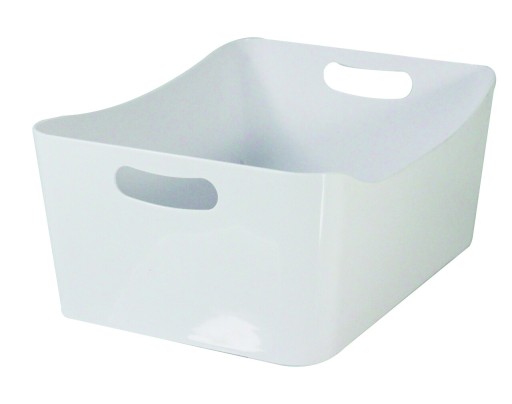 Cos de depozitare Jocca, 24x33.5x14 cm, plastic, alb