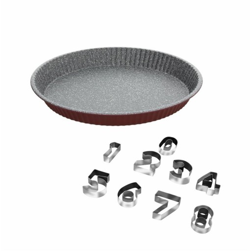 Set tava de copt si 9 forme pentru prajituri Sweet Cherry, Tognana, otel carbon