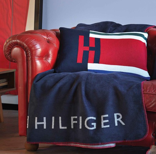 Pled Tommy Hilfiger Grant Deco 150x200cm Albastru Navy