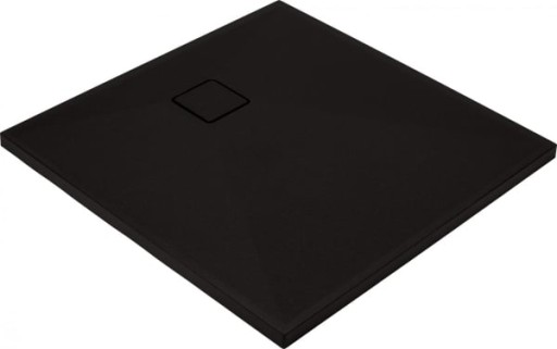 Cadita dus compozit slim patrata neagra 90x90 cm Deante, Correo Square