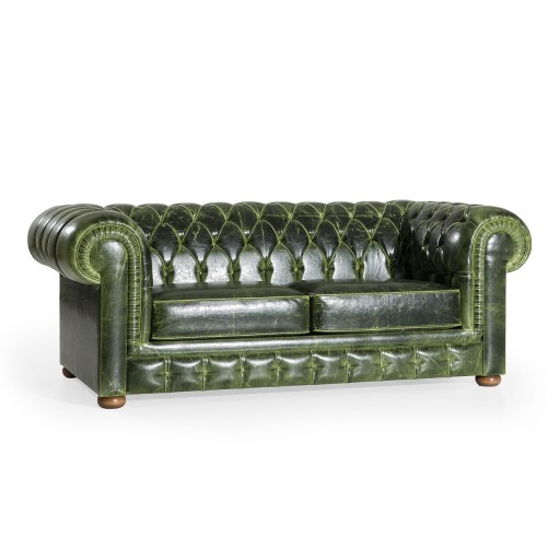 Canapea fixa Cupon, Ndesign, 2 locuri, 185x100x78 cm, lemn, verde