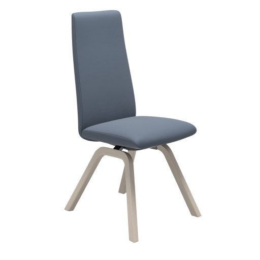 Scaun Stressless Laurel v2 High D200 M cadru whitewash tapiterie piele Paloma Sparrow Blue