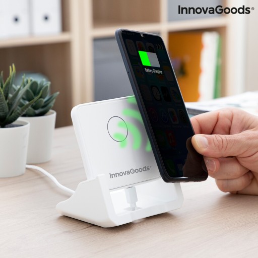 Incarcator wireless cu mai multe pozitii cu baza suport Pomchar InnovaGoods