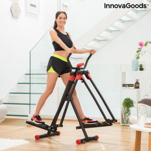 Bicicleta eliptica Fitness cu Ghid de exercitii, Wairess InnovaGoods, pliabila, 75x123x53 cm