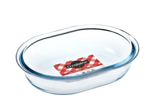 Vas de copt termorezistent Glass Bakeware, Ocuisine, 25x20 cm, sticla