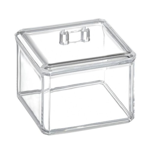 Cutie pentru cosmetice Beauty, Jotta, 9x9 cm, plastic, transparent