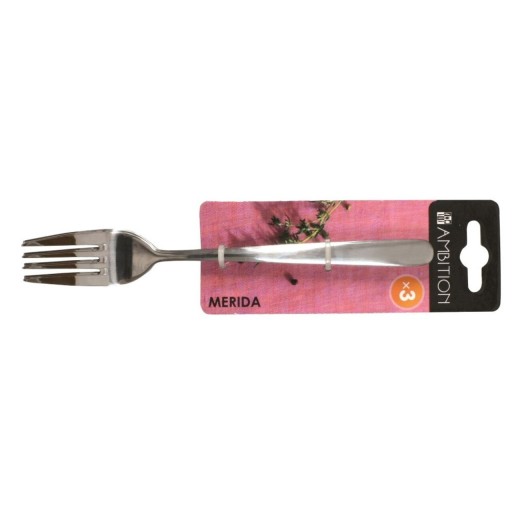 Set furculite 3 piese Merida, Ambition, 19.5 cm, inox