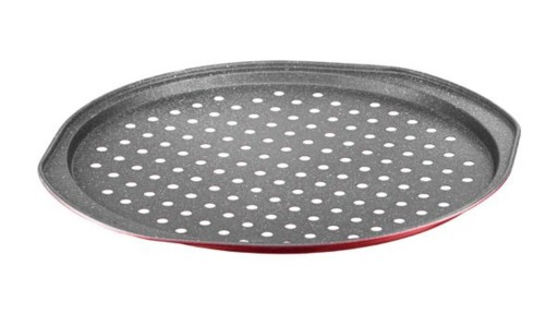 Tava pentru pizza Cherry, Ambition, 24 cm, otel carbon, rosu