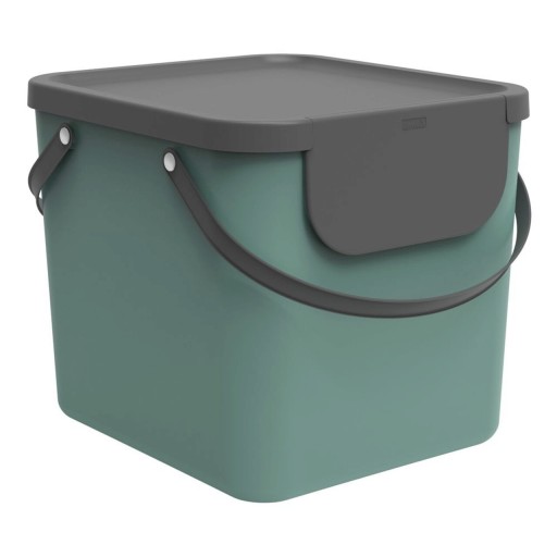 Cos de gunoi pentru colectare selectiva Albula, Rotho, 40 L, plastic, verde