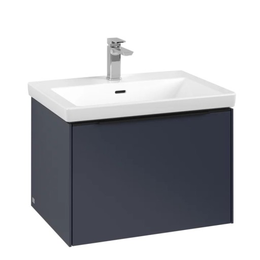 Dulap baza suspendat Villeroy & Boch Subway 3.0 622x429x478 mm cu un singur sertar albastru Marine