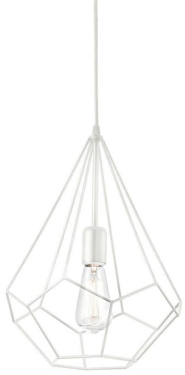 Pendul Ideal Lux Ampolla-3 SP1 max 1x60W E27 d30cm h max 120cm alb