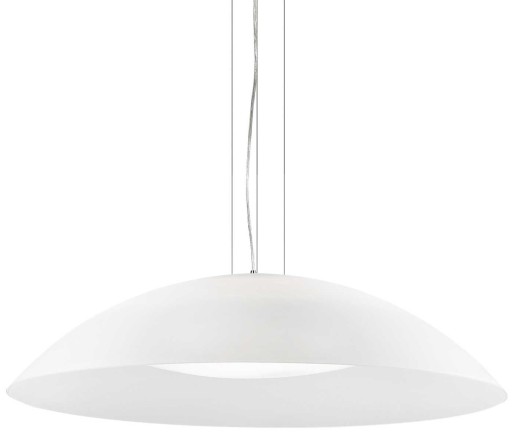 Suspensie Ideal Lux Lena SP3 D74 max 3x60W E27 d74cm alb