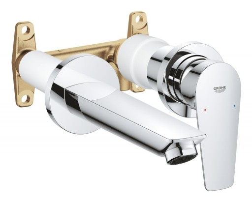 Baterie lavoar Grohe Bauedge , montaj in perete, corp incastrat inclus,crom,proiectie 17 cm, model 2022 crom-20474001