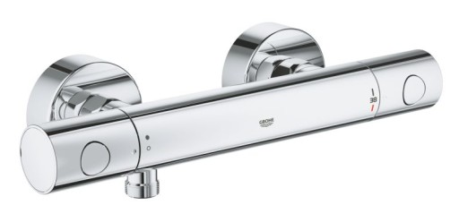 Baterie dus Grohe Precision Get, cu termostat, aparenta, anti-oparire, EcoButton, crom - 34773000