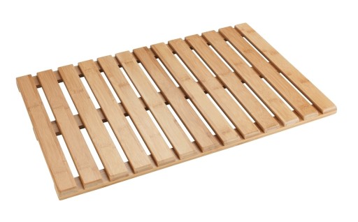 Covoras de baie, Wenko, Duckboard Indoor &amp; Outdoor Bamboo, 40 x 60 cm, bambus, maro