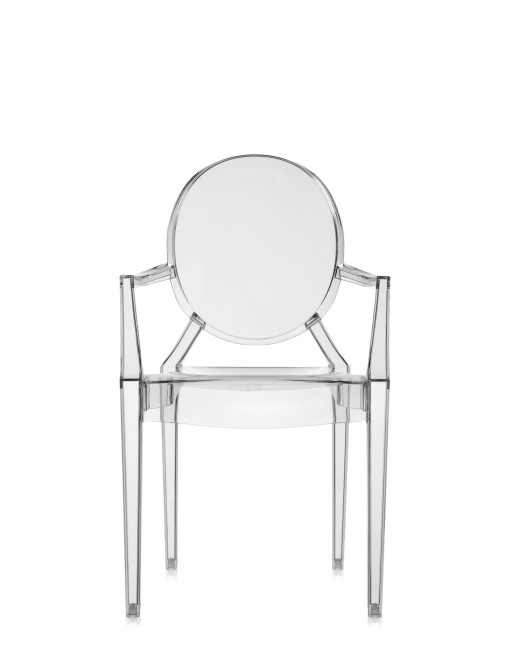 Set 2 scaune Kartell Louis Ghost design Philippe Starck fumuriu transparent