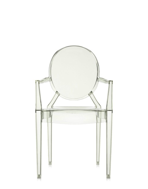 Set 2 scaune Kartell Louis Ghost design Philippe Starck verde transparent