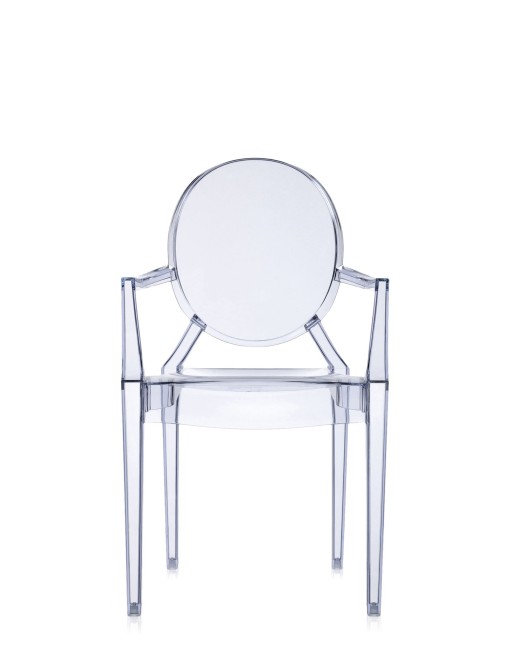 Set 2 scaune Kartell Louis Ghost design Philippe Starck bleu transparent