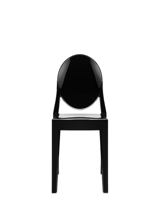 Set 2 scaune Kartell Victoria Ghost design Philippe Starck negru lucios