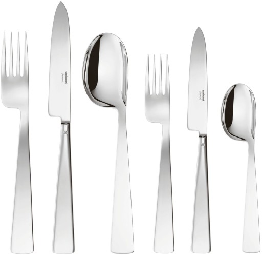 Set tacamuri Sambonet Gio Ponti Conca Orfevre Handle 36 piese inox placat cu argint