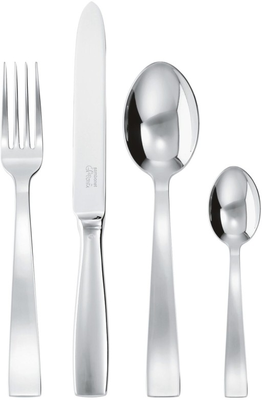 Set tacamuri Sambonet Gio Ponti Solid Handle 4 piese inox placat cu argint