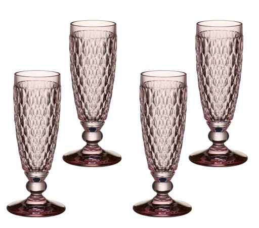 Set 4 pahare sampanie Villeroy & Boch Boston Flute roz 163mm 0 15 litri