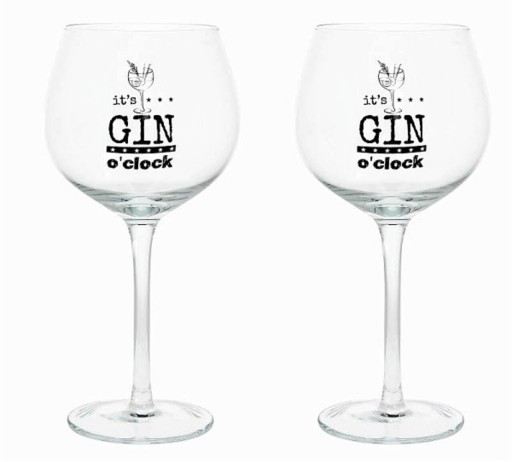 Set 2 pahare pentru gin, Tognana, Let's party, 580 ml, sticla, transparent