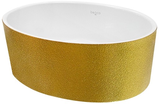 Lavoar tip bol Besco Uniqa Glam 32x46x17cm Gold