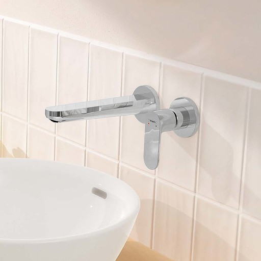 Baterie lavoar Hansgrohe Rebris S EcoSmart, pipa 200 mm, crom - 72528000