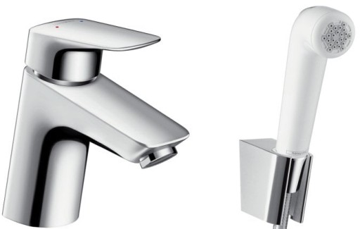 Baterie lavoar Hansgrohe Logis cu dus pentru igiena intima, fara ventil - 71290000