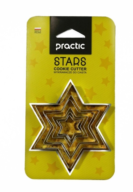 Forma fursecuri 6 piese Stars Practic, metal, 9.3 cm