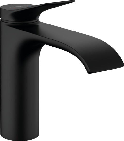 Baterie lavoar Hansgrohe Vivenis 110, ventil pop-up, negru mat - 75020670