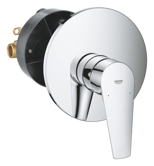 Baterie dus incastrata Grohe BauEdge New,1/2'',monocomanda, crom - 29078001