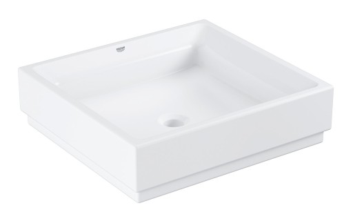 Lavoar Grohe Cube Ceramic 50x47, montare pe blat Pure Guard, alpine white - 3948100H