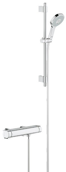 Baterie dus termostatata Grohe Grohtherm 2000 New cu set de dus Power&Soul Cosmopolitan