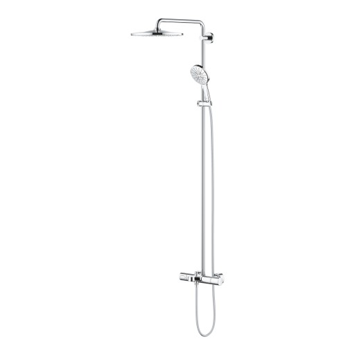 Coloana de dus Grohe Rainshower Rainshower SmartActive 310 cu baterie cada termostatata crom