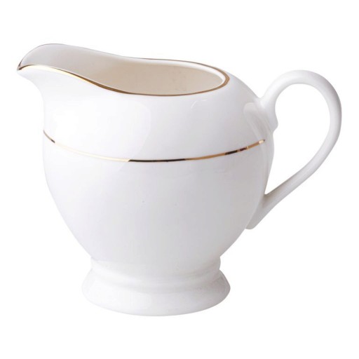 Cana servire lapte / latiera Aura Gold, Ambition, 300 ml, portelan New Bone China, alb