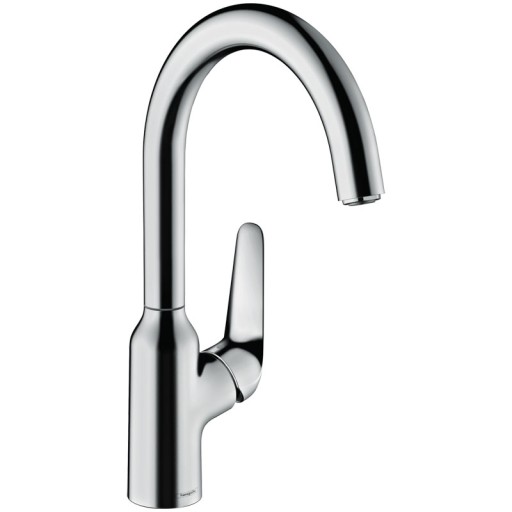 Baterie bucatarie Hansgrohe Focus M42, 3/8'', pipa inalta, monocomanda, pivotanta, crom - 71802000