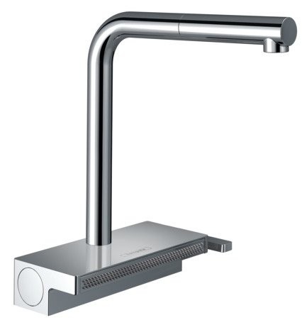 Baterie bucatarie Hansgrohe Aquno Select M81 250, dus extractibil, 2 jeturi, sBox, strecuratoare multifunctionala, crom - 73830000