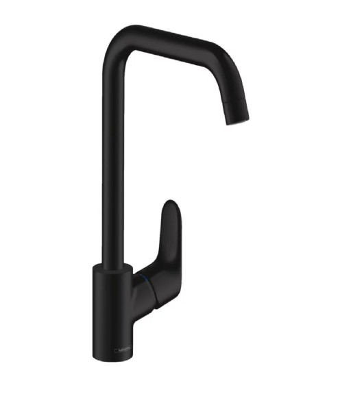 Baterie bucatarie Hansgrohe Focus M41 260, monocomanda, pivotanta, negru mat - 31820670