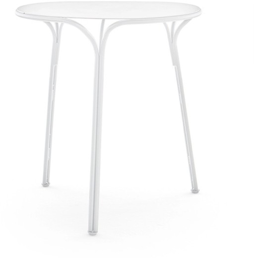 Masa exterior Kartell Hiray design Ludovica & Roberto Palomba d 65cm h 72cm alb