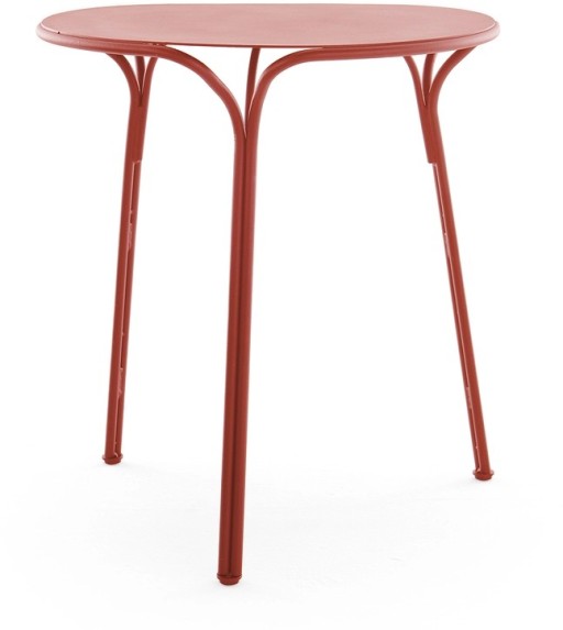 Masa exterior Kartell Hiray design Ludovica & Roberto Palomba d 65cm h 72cm ruginiu