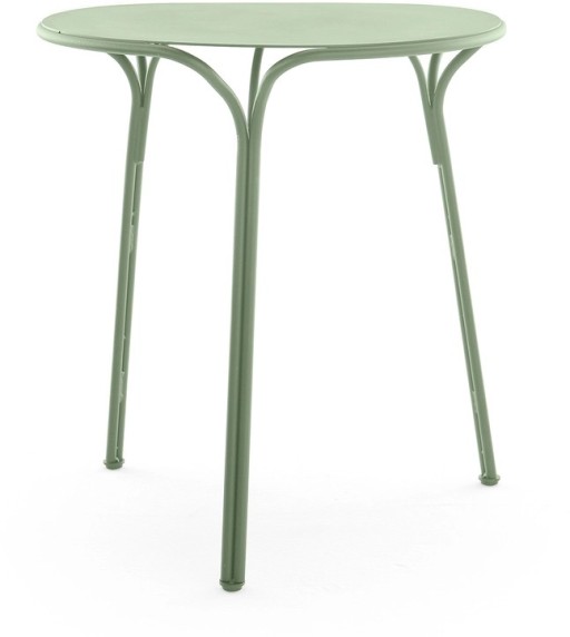 Masa exterior Kartell Hiray design Ludovica & Roberto Palomba d 65cm h 72cm verde salvie