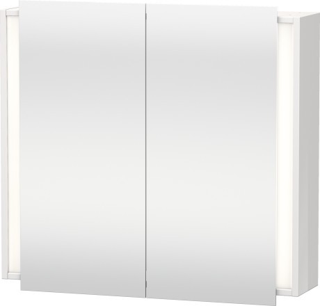 Dulap cu oglinda si iluminare Duravit Ketho 80x75cm alb lucios