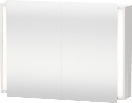 Dulap cu oglinda si iluminare Duravit Ketho 100x75cm alb lucios