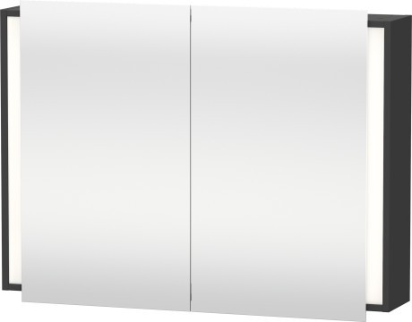 Dulap cu oglinda si iluminare Duravit Ketho 100x75cm grafit mat